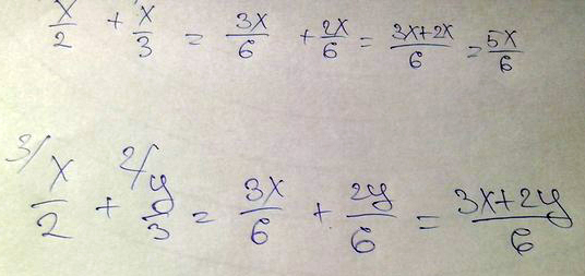 Х х    вот ответ только под х черта Дроби нужно привести к общим знаменателям чтобы сложить ...