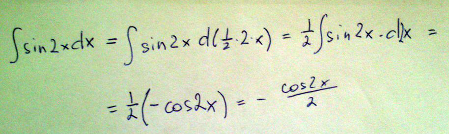 int limits sin x dx  Сделаем замену u x du dx frac int limits sin u du - frac cos u C - frac cos x C Ответ смотри в приложении...