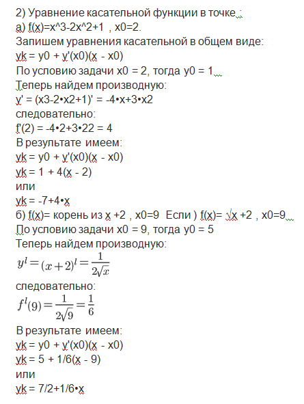 Координаты точек графика функции в которых касательная параллельна оси x находятся при производной заданной функции равной нулю.Производная функции f x x - x равна х - х прир...